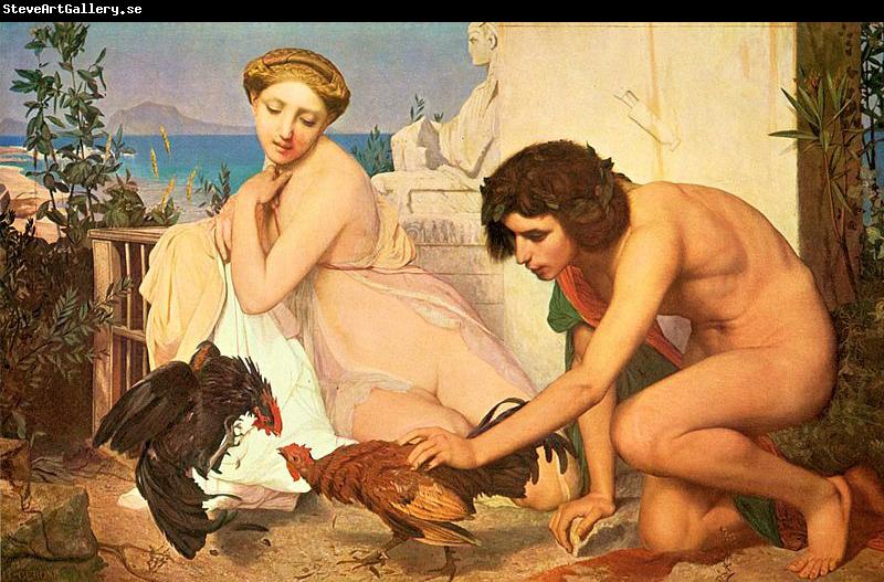 Jean-Leon Gerome Jeunes Grecs Faisant battre des coqus